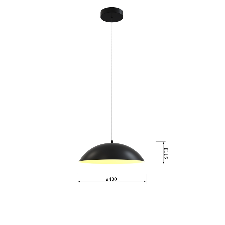 Wofi 6001-104 - LED Димируем пендел ROSCOFF LED/19W/230V черен/златист