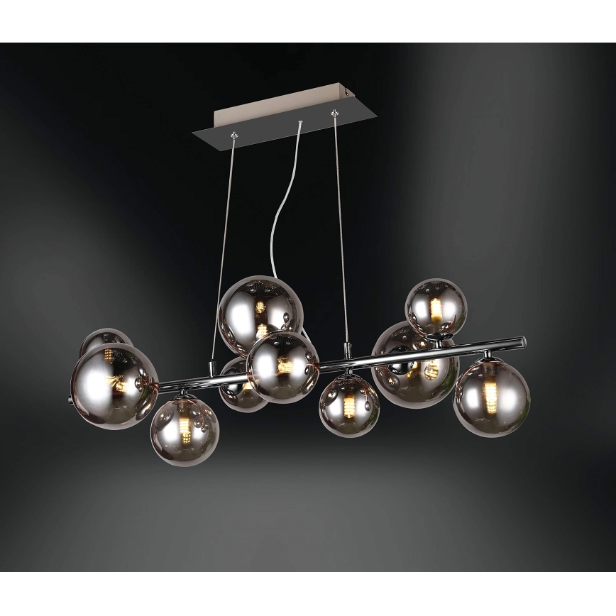 Wofi 6014.10.24.9000 - LED Пендел VILLA 10xG9/3W/230V черен/лъскав хром