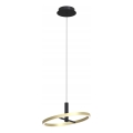 Wofi 6016-104L - LED димируема висяща лампа на кабел BREST LED/19W/230V Ø 42 см черно/златно
