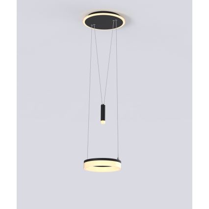 Wofi 6054-302 - LED регулируема висяща лампа на кабел JESSE LED/15,5W/230V черен