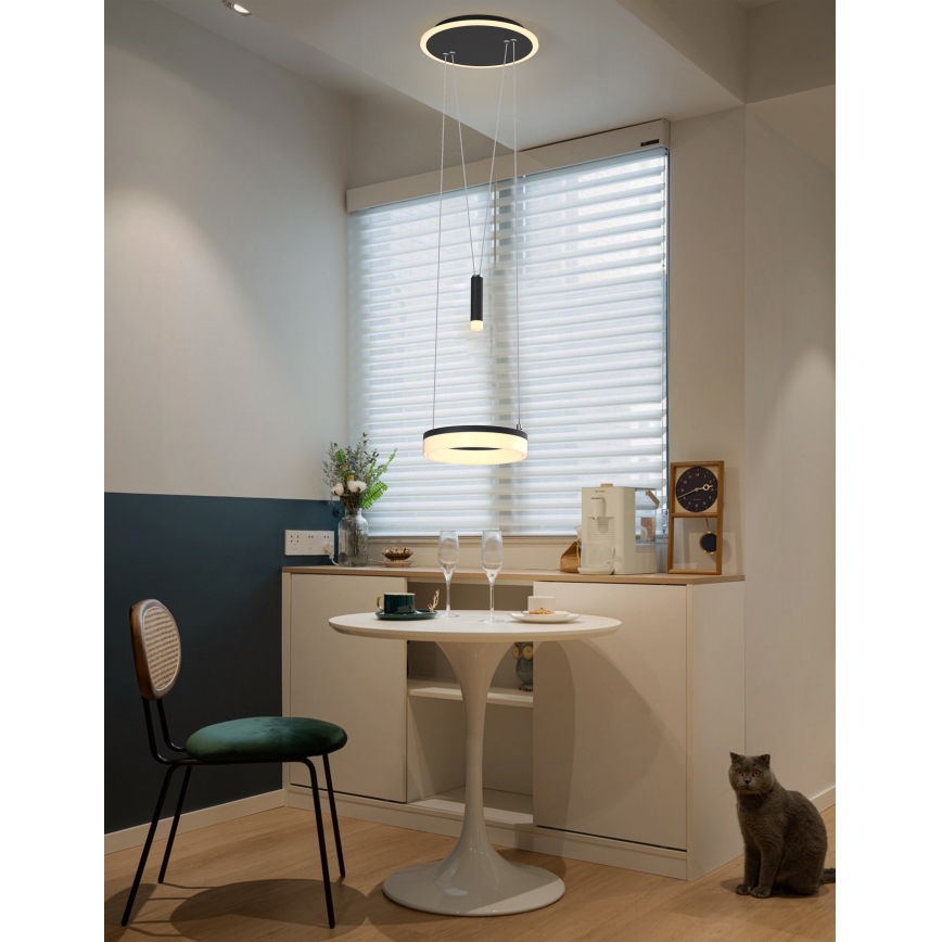 Wofi 6054-302 - LED регулируема висяща лампа на кабел JESSE LED/15,5W/230V черен