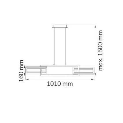 Wofi 6133.03.64.9000 - LED Димируем пендел MURIEL LED/26W/230V