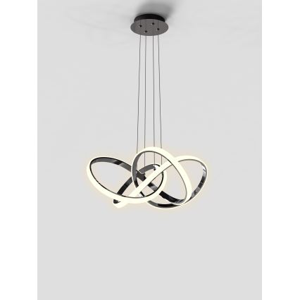 Wofi 6134-105L - LED Димируем пендел INDIGO LED/50W/230V черен/лъскав хром
