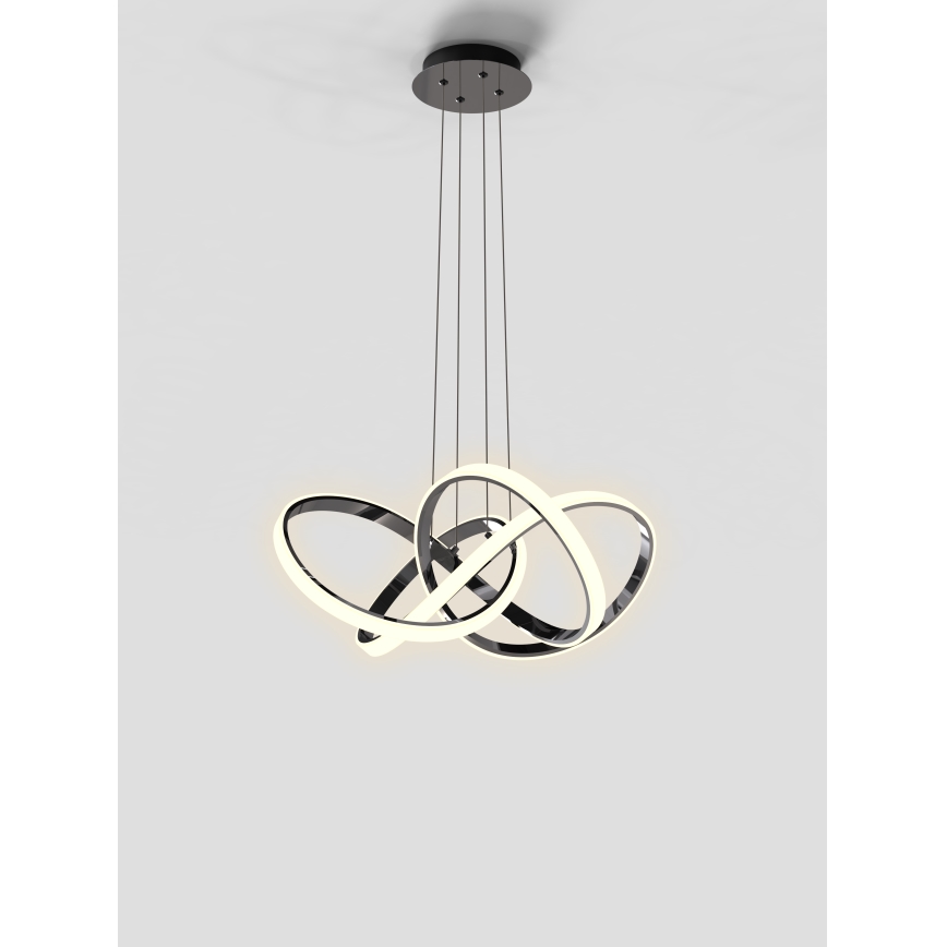 Wofi 6134-105L - LED Димируем пендел INDIGO LED/50W/230V черен/лъскав хром
