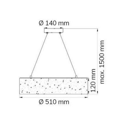 Wofi 6370.01.70.7000 - LED Пендел LEIKA LED/21W/230V