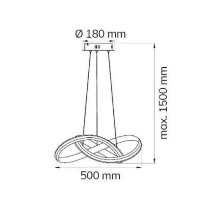 Wofi 6823.01.10.9500 - LED Димируем пендел SOLO LED/28W/230V