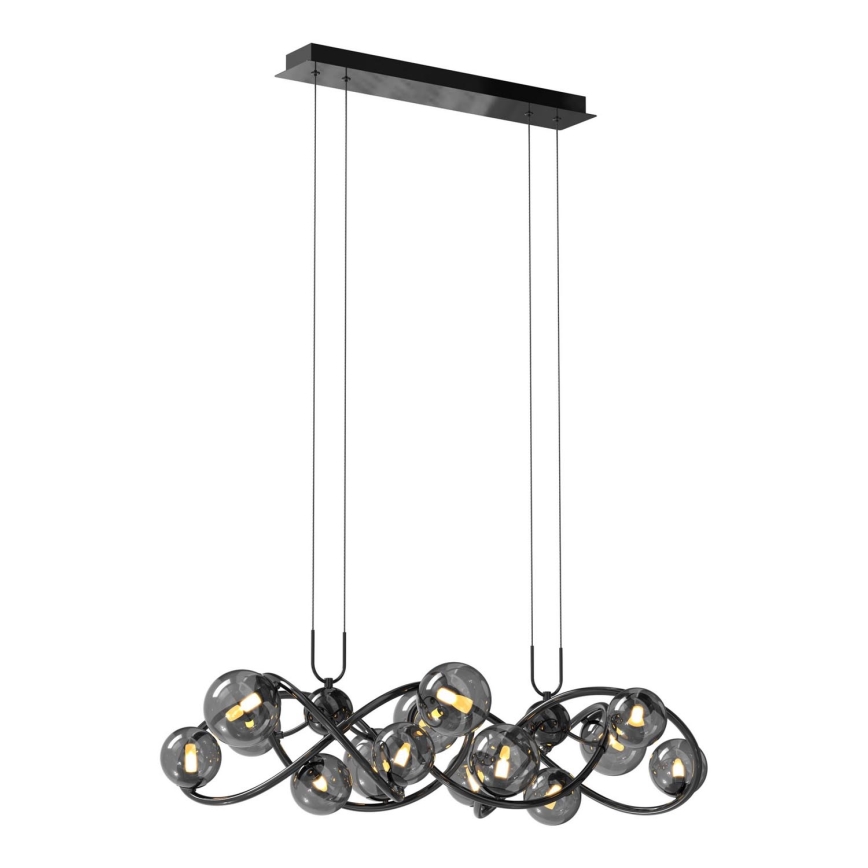 Wofi 7014-1405 - LED Пендел NANCY 14xG9/3,5W/230V черен/лъскав хром