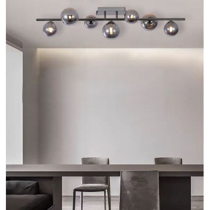 Wofi 7014-705W - LED Полилей за повърхностен монтаж VILLA 7xG9/3W/230V черен