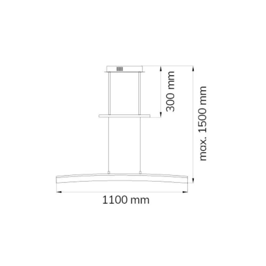 Wofi 7230.01.64.6000 - LED Димируем пендел FERROL LED/28W/230V