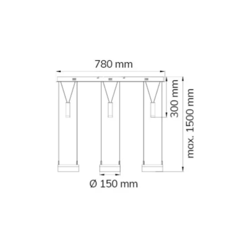 Wofi 7263.06.54.6000 - LED Димируем пендел JETTE 3xLED/7,5W/230V + 3xLED/1W
