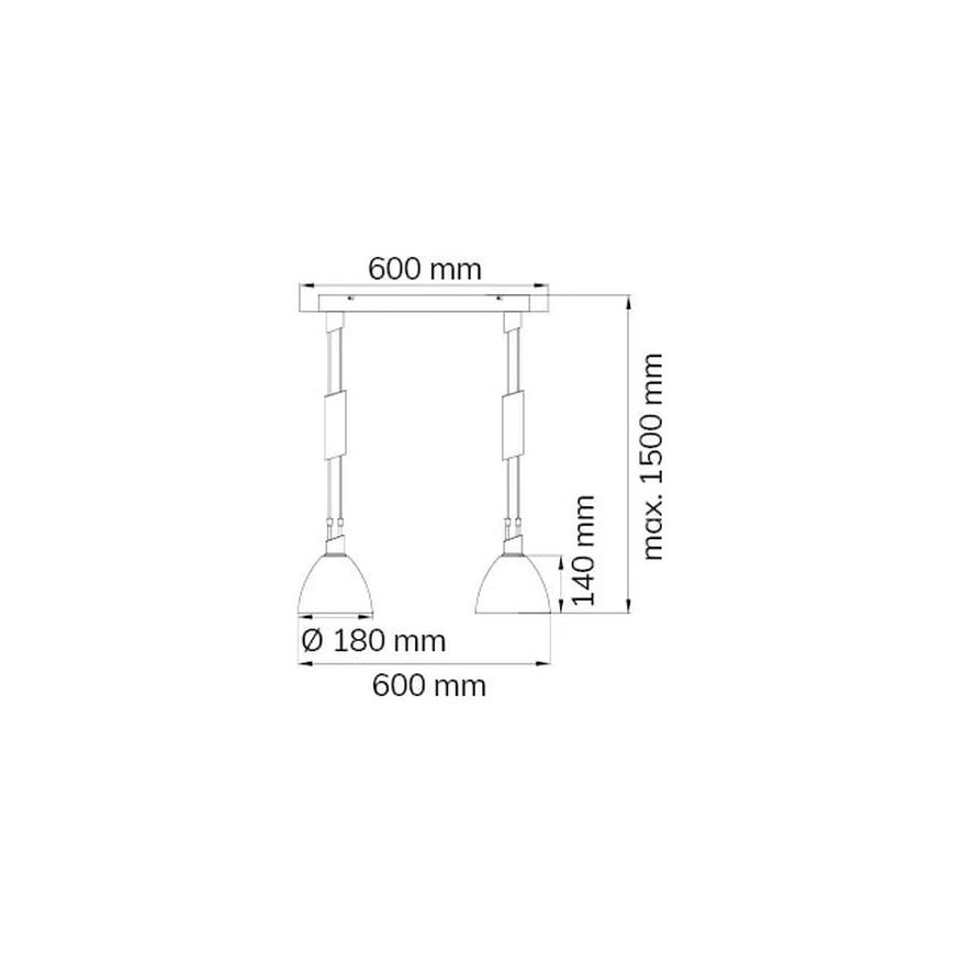 Wofi 7722.02.64.0006 - LED Пендел SAVANNAH 2xE14/5,5W/230V