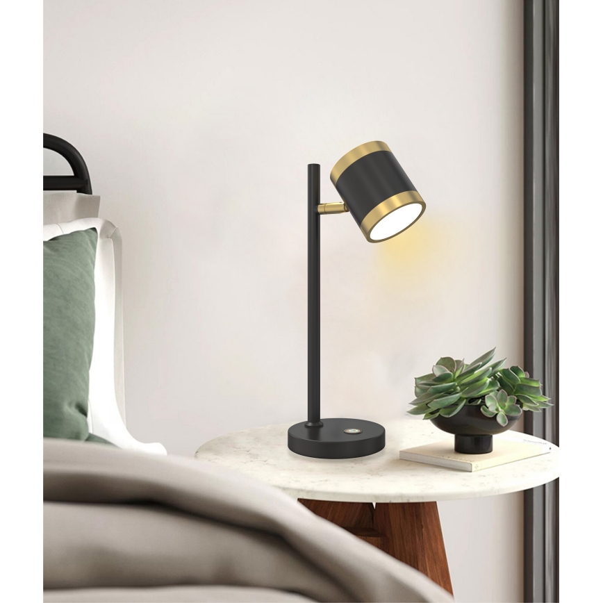 Wofi 8003-104S - LED Димируема настолна лампа TOULOUSE LED/10W/230V черен/златист