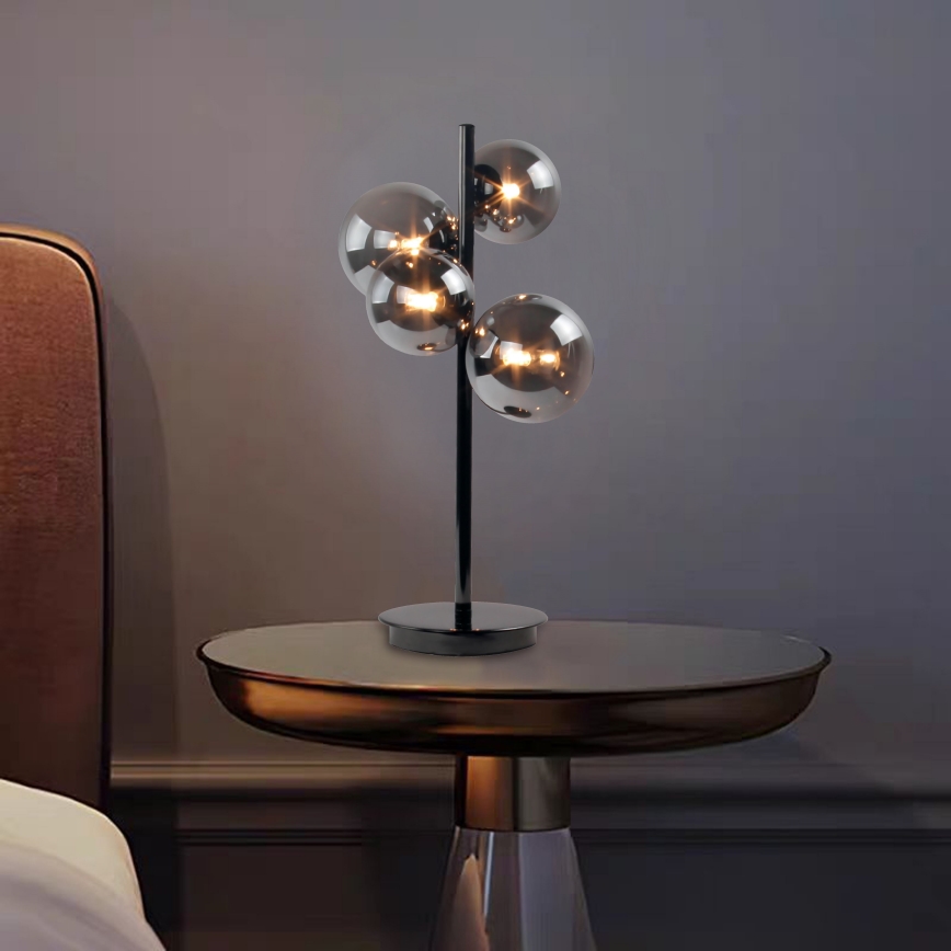 Wofi 8014.04.24.9000 - LED Настолна лампа VILLA 4xG9/3W/230V черна