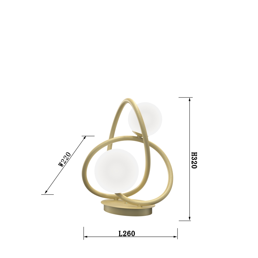 Wofi 8014-201 - LED Настолна лампа NANCY 2xG9/3,5W/230V златист/бял