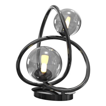 Wofi 8014-205 - LED Настолна лампа NANCY 2xG9/3,5W/230V черен/лъскав хром