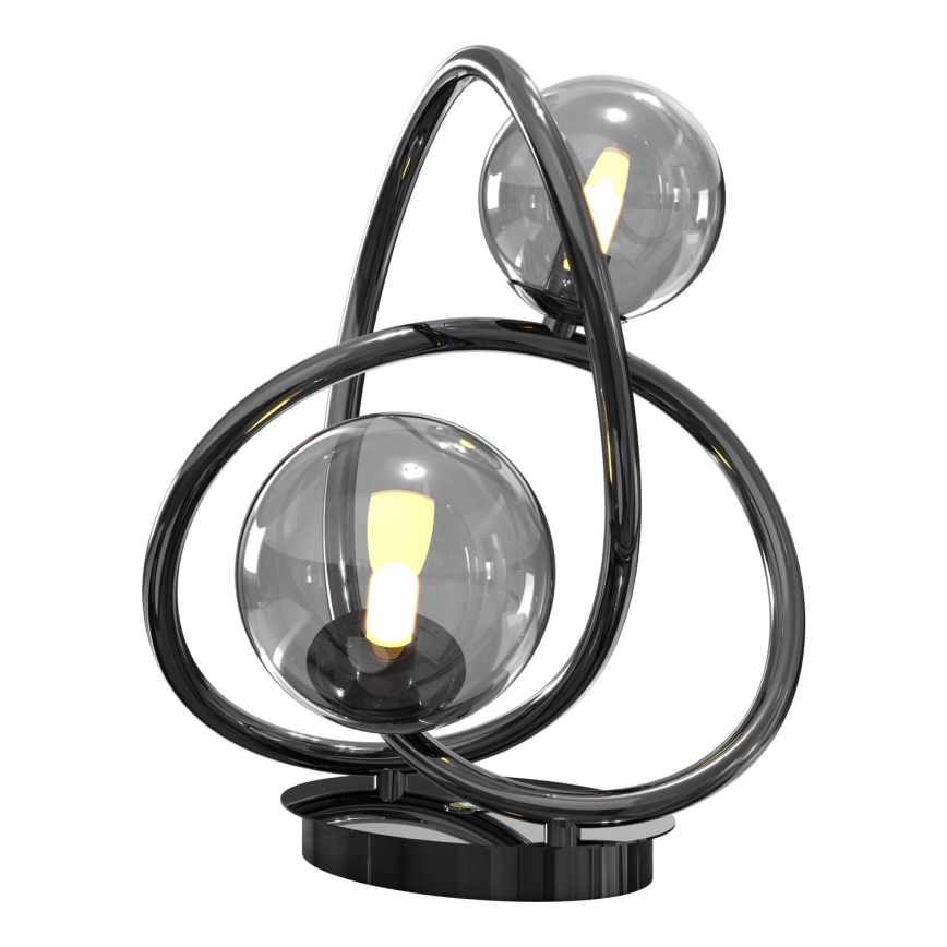 Wofi 8014-205 - LED Настолна лампа NANCY 2xG9/3,5W/230V черен/лъскав хром