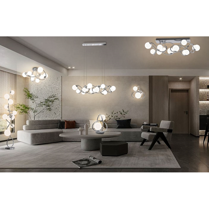 Wofi 8014-207 - LED Настолна лампа NANCY 2xG9/3,5W/230V лъскав хром