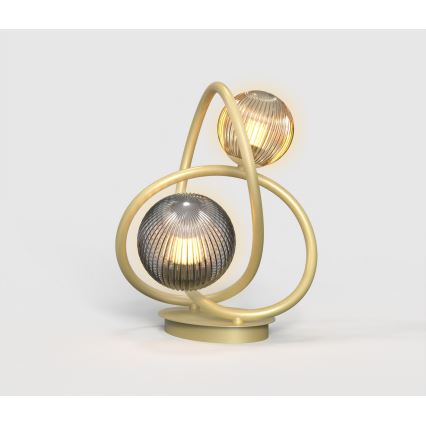Wofi 8015-204 - LED Настолна лампа METZ 2xG9/3,5W/230V златист/сив