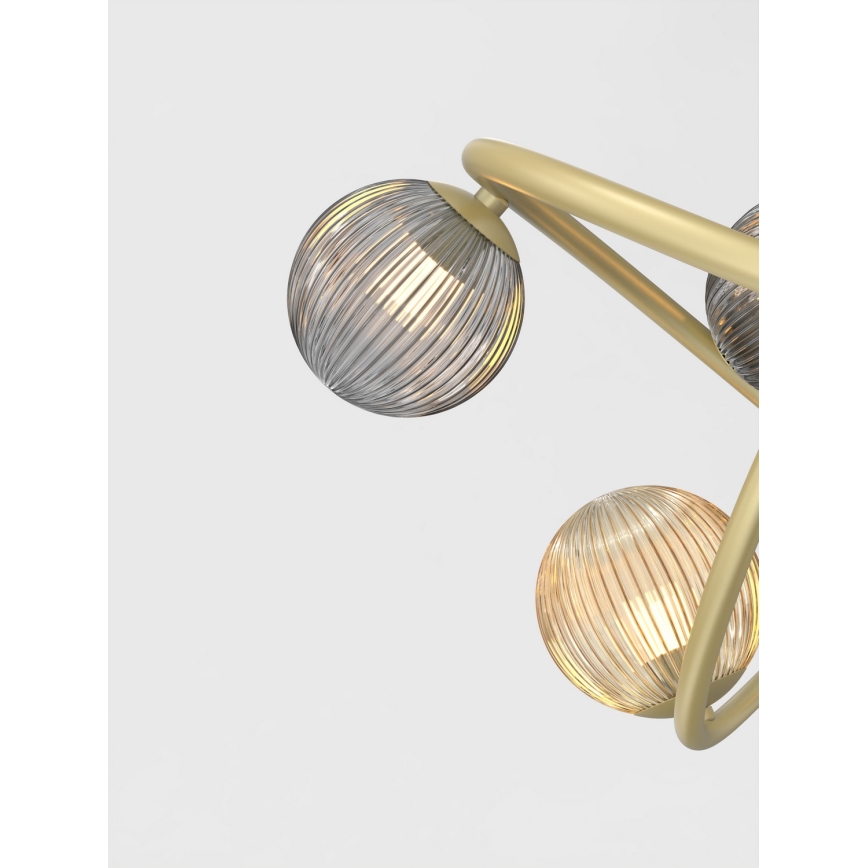 Wofi 8015-204 - LED Настолна лампа METZ 2xG9/3,5W/230V златист/сив