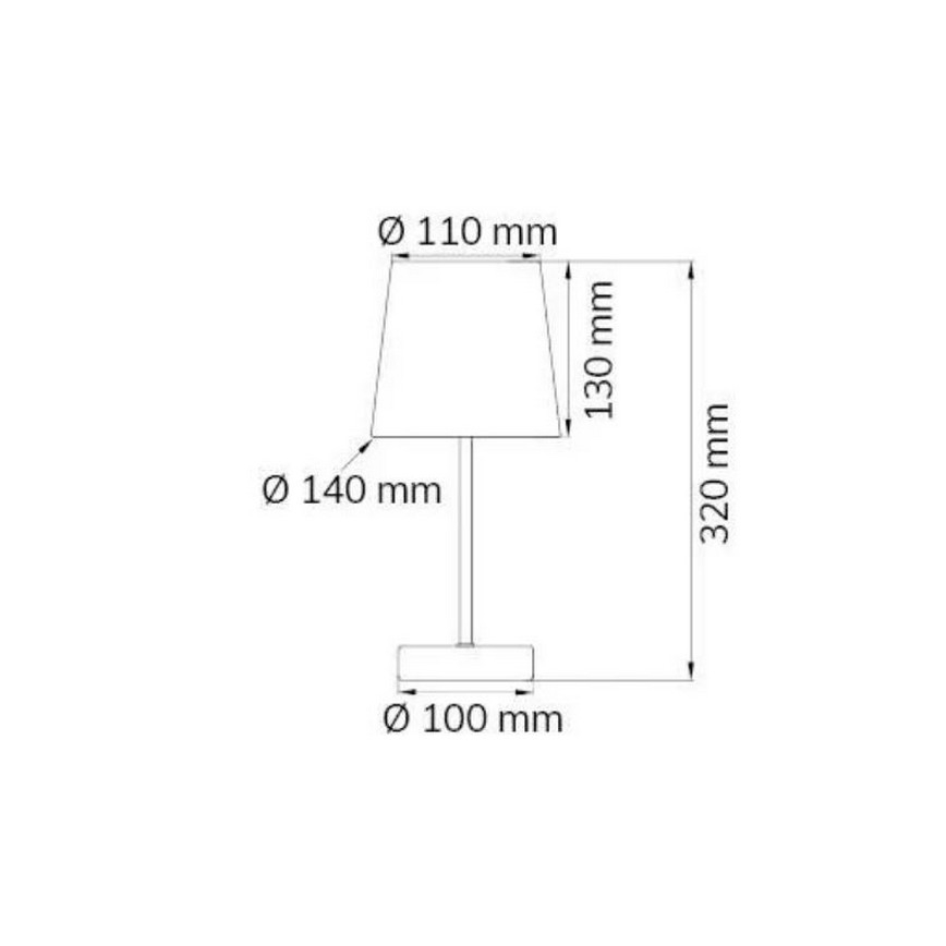 Wofi 8324.01.10.0000 - Настолна лампа CESENA 1xE14/42W/230V черен