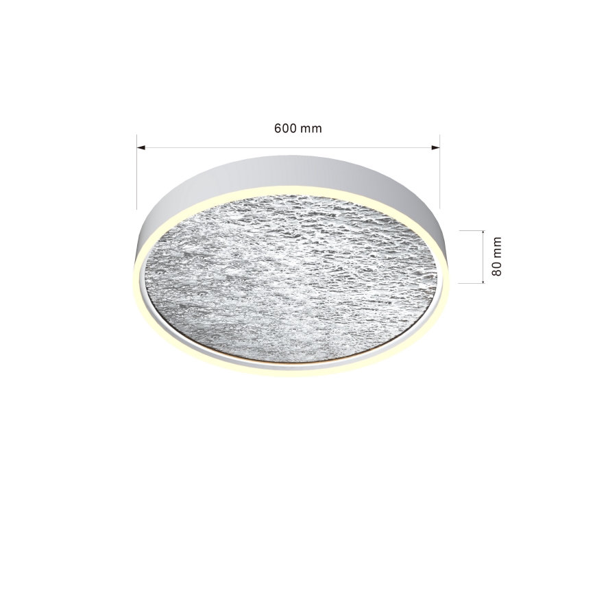 Wofi 9002-103L - LED Димируем плафон BORDEAUX LED/60W/230V сребрист