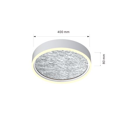 Wofi 9002-103M - LED Димируем плафон BORDEAUX LED/37W/230V сребрист