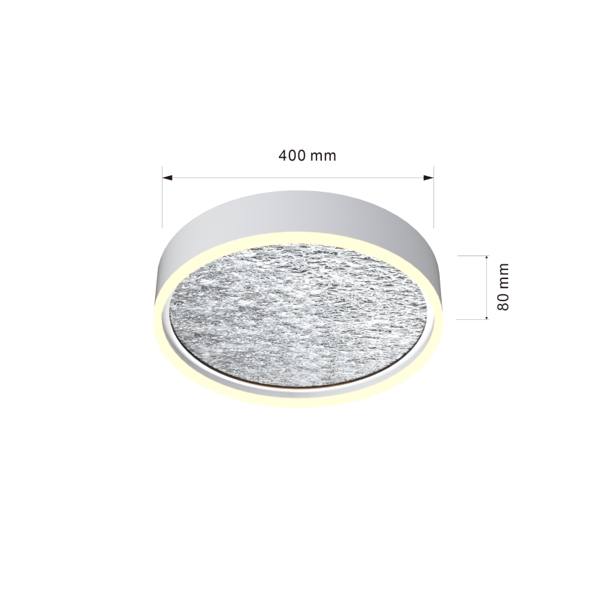 Wofi 9002-103M - LED Димируем плафон BORDEAUX LED/37W/230V сребрист