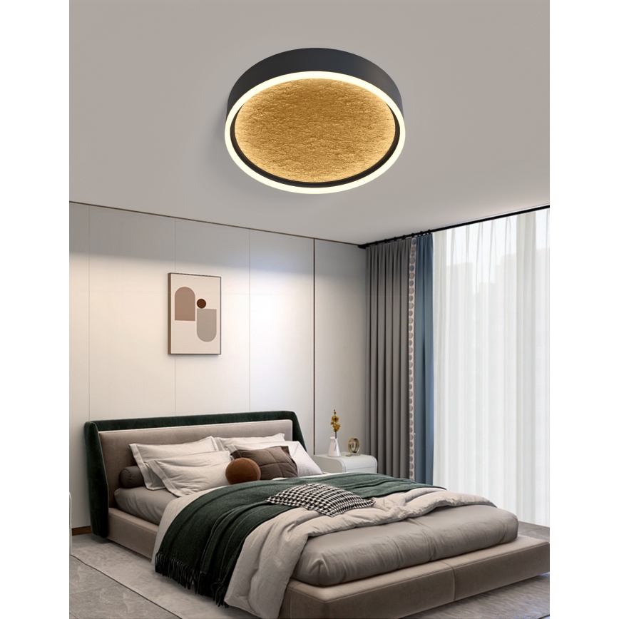 Wofi 9002-104M - LED Димируем плафон BORDEAUX LED/37W/230V черен/златист