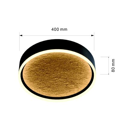 Wofi 9002-104M - LED Димируем плафон BORDEAUX LED/37W/230V черен/златист