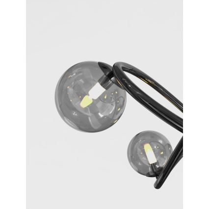 Wofi 9014-1205 - LED Полилей за повърхностен монтаж NANCY 12xG9/3,5W/230V черен/лъскав хром