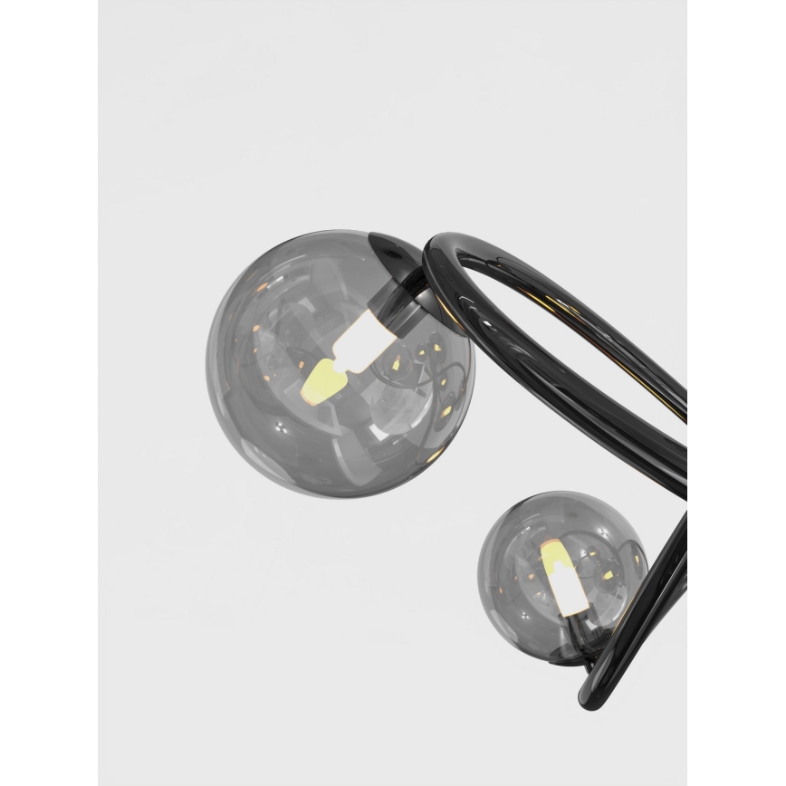 Wofi 9014-1205 - LED Полилей за повърхностен монтаж NANCY 12xG9/3,5W/230V черен/лъскав хром