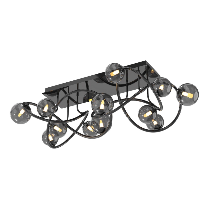 Wofi 9014-1205 - LED Полилей за повърхностен монтаж NANCY 12xG9/3,5W/230V черен/лъскав хром