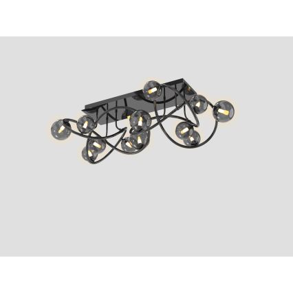 Wofi 9014-1205 - LED Полилей за повърхностен монтаж NANCY 12xG9/3,5W/230V черен/лъскав хром