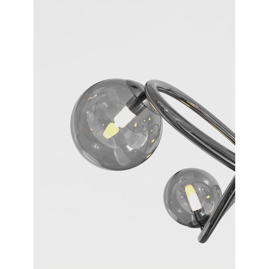 Wofi 9014-805 - LED Полилей за повърхностен монтаж NANCY 8xG9/3,5W/230V черен/лъскав хром
