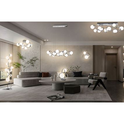 Wofi 9014-807 - LED Полилей за повърхностен монтаж NANCY 8xG9/3,5W/230V лъскав хром