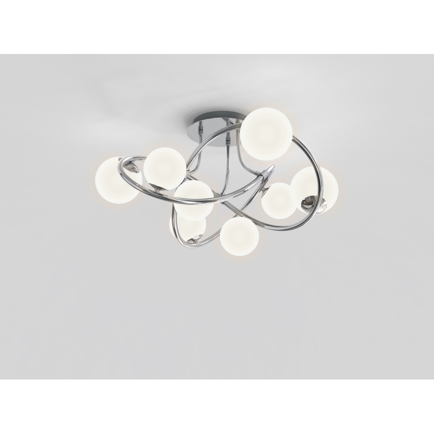 Wofi 9014-807 - LED Полилей за повърхностен монтаж NANCY 8xG9/3,5W/230V лъскав хром