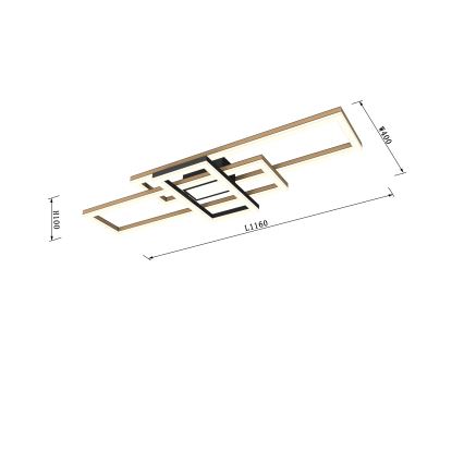 Wofi 9022-306L - LED Димируем плафон MATERA LED/57W/230V