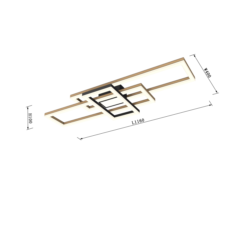 Wofi 9022-306L - LED Димируем плафон MATERA LED/57W/230V