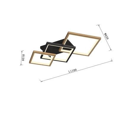 Wofi 9022-306M - LED Димируем плафон MATERA LED/37W/230V