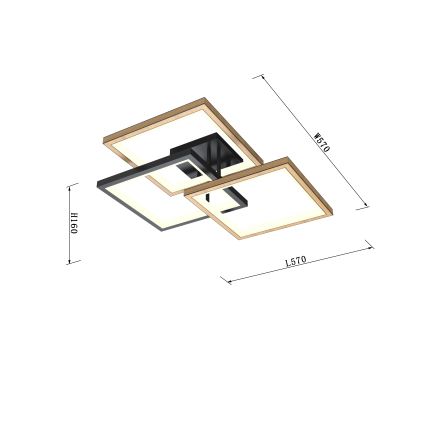 Wofi 9022-306S - LED Димируем плафон MATERA LED/40W/230V