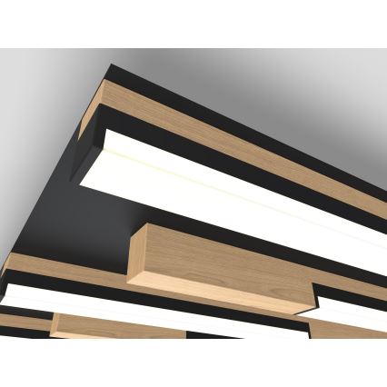 Wofi 9031-1006 - LED Димируем плафон PALERMO LED/40W/230V каучуково дърво