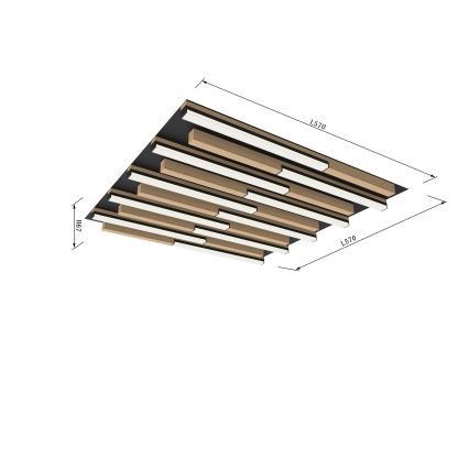 Wofi 9031-1006 - LED Димируем плафон PALERMO LED/40W/230V каучуково дърво