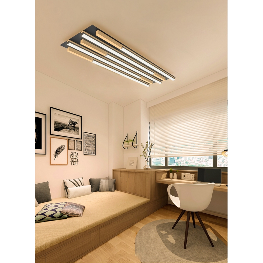 Wofi 9031-506L - LED Димируем плафон PALERMO LED/57W/230V каучуково дърво