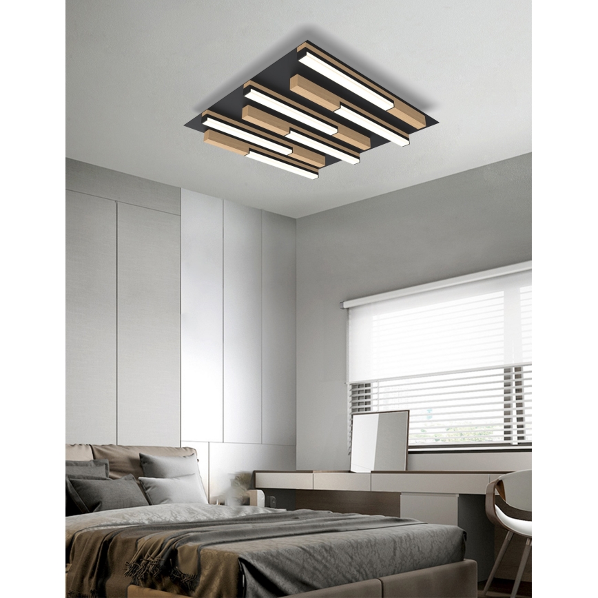 Wofi 9031-606 - LED Димируем плафон PALERMO LED/26W/230V каучуково дърво