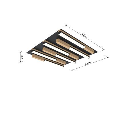 Wofi 9031-606 - LED Димируем плафон PALERMO LED/26W/230V каучуково дърво