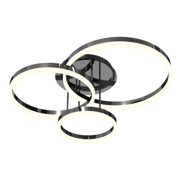 Wofi 9049-405 - LED регулируема плафониера PERPIGNAN LED/51W/230V черен/лъскав хром