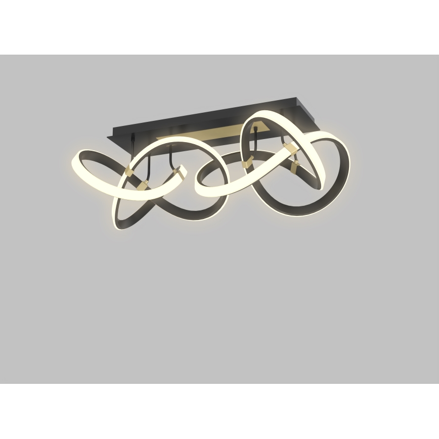 Wofi 9134-204 - LED регулируем плафониер INDIGO LED/64W/230V черен/златист