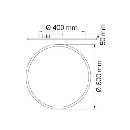 Wofi 9457.01.70.9600 - LED Димируем плафон LINOX LED/34W/230V 3000-6000K + дистанционно управление