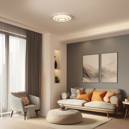 Wofi 9464.01.06.9000 - LED таванно осветително тяло FLYNN LED/25W/230V Ø 60 см бяло