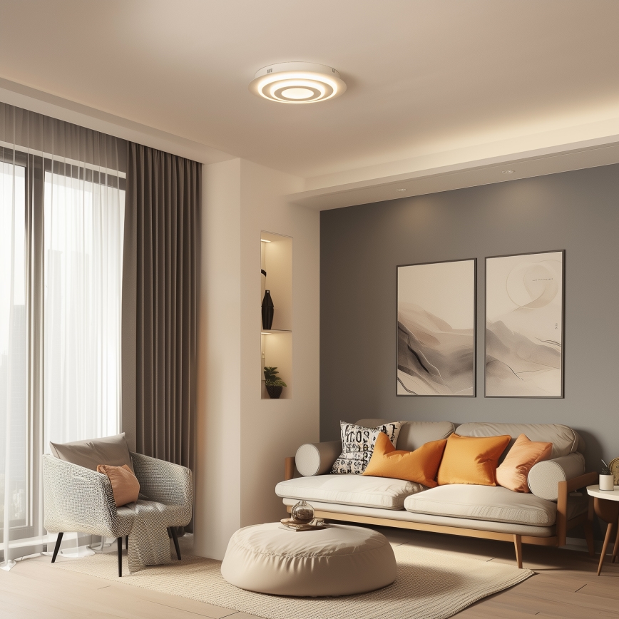 Wofi 9464.01.06.9000 - LED таванно осветително тяло FLYNN LED/25W/230V Ø 60 см бяло